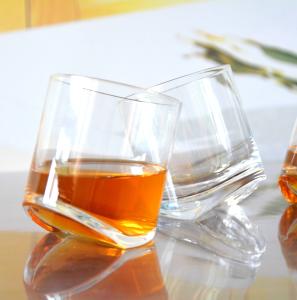 Quality Lead Free Slanted Bottom Round Whiskey Tasting Glasses wholesale
