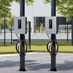 50A Rated Current Wall-Mounted EV DC Charger Floor Stand Optional for Home