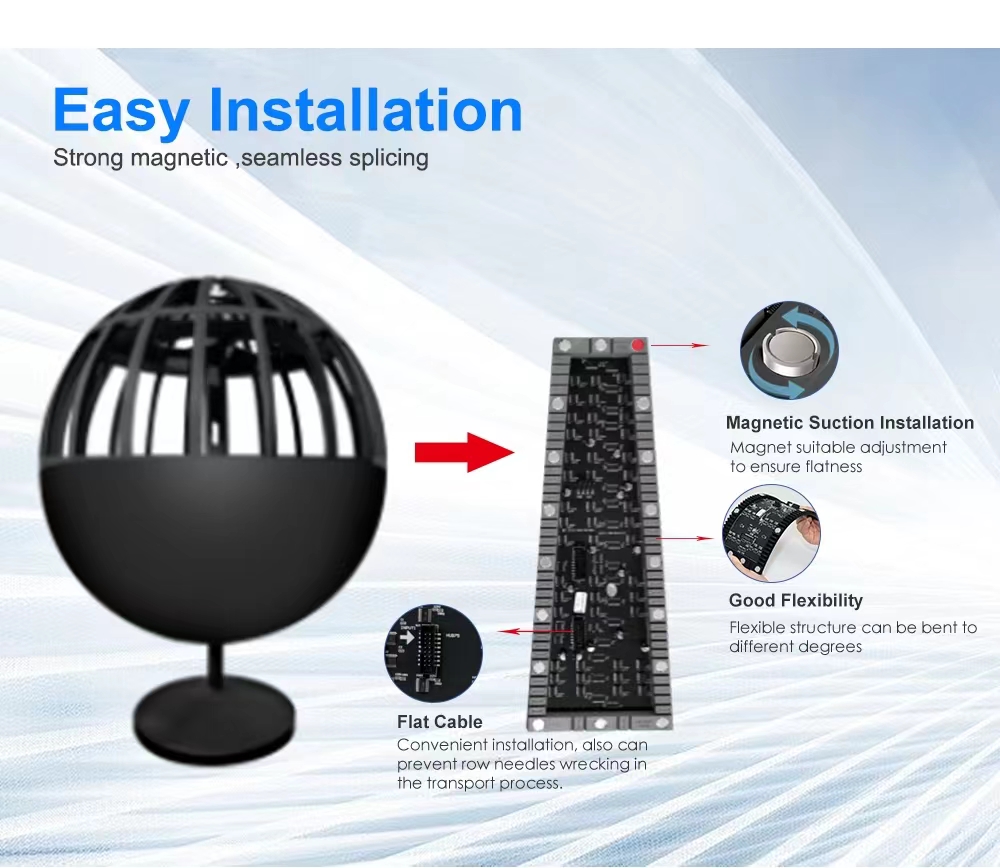 Sphere Display Dome Light Emitting Diode Screen Indoor P1.5 P2 P2.5 P3 P4 P5 Light Emitting Diode Digital Sphere 4m Vide