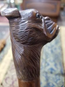 Quality Carved umbrella with black walnut and beech handle wood handle wood stick umbrella wholesale