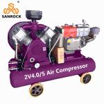 Industrial Piston Air Compressor Machine ​Belt Driven Diesel Portable Air