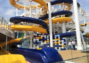 Quality Aqua Park Spiral Water Slide , Outdoor / Indoor Commercial Swimming Pool Slides wholesale
