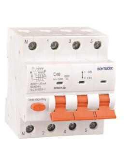 Quality 4 Pole Electro Magnetic Type RCBO Circuit Breaker 40A 30mA wholesale