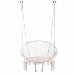 Yard Garden Hammock Swing Chair Macrame Swing Hanging Chair Comfortable