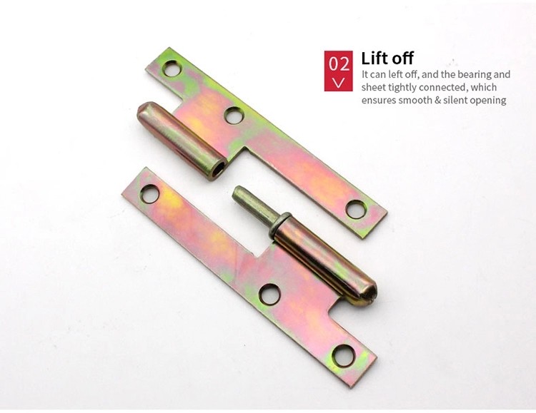 Flat Head H Hinges Nickel Plated 140mm*55*2.5mm For Cabinets