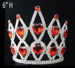 12 inch big round rhinestone crystal pageant crowns and tiara gift for party and