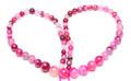 Quality Fuchsia Striped Agate Graduated Rounds wholesale