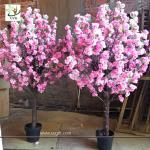 UVG fake cherry blossom decorative artificial wooden tree for top table