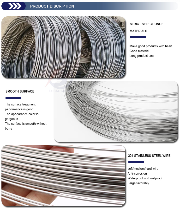 304 316 Grade Stainless Steel Wire High Strength and Corrosion Resistance for Industrial in Diameters from 0.5mm to 2mm