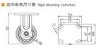 4 Inch Heavy Duty Casters 750kg Load Plate Mount Caster Wheels 784-26