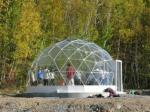 100 % Waterproof Outdoor Geodesic Dome Greenhouse 100-130 Km/H