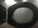 BLACK GILITTER POLYRESIN TOILET SEAT,17Inch,19Inch and 18inch,Zind Alloy Hinge