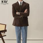 British Business Men's Slim Warm Suit with Double Breasted Closure and Regular