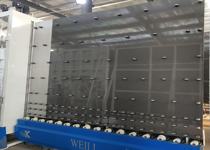 Double Glazing Glass Washing And Drying Machine Inverter Controlled Washing Speed
