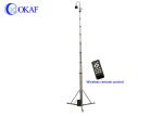 DC 24V/12V Portable Telescopic Antenna Mast Vehicle Ground Mounted Camera Pole