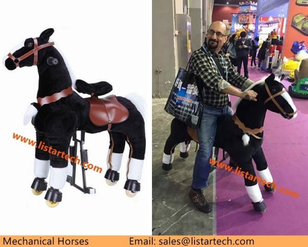 Amusement Park Toy Ride on Horses for Adult that Walk without Electricity,