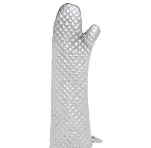 Quality Washable Silver Oven Gloves , Baking Oven Gloves Heat Transfer Printing wholesale