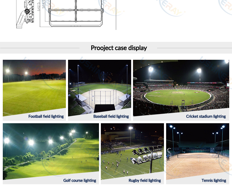 Mercury Free High Mast Led 600W Stadium Flood Lighting For Sports Stadium
