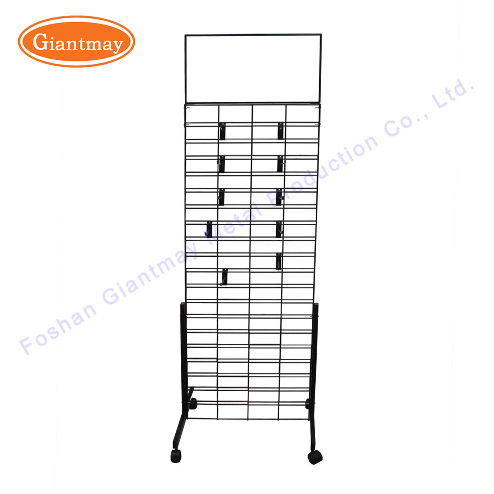 Hat Stand Display Rack For Retail Store Metal Mesh Shelves
