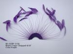 Millinery Supplies Striped Coque Feather Hand Fan 15x15cm Length