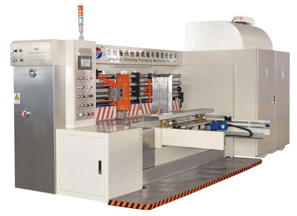 Paperboard Carton Pizza Box Printing Machine Flexo Corrugated 300pcs / Min