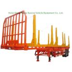 Timber Lumber Transport Semi Trailer Long Wood Transport Log Trailer, 3 Axle Log