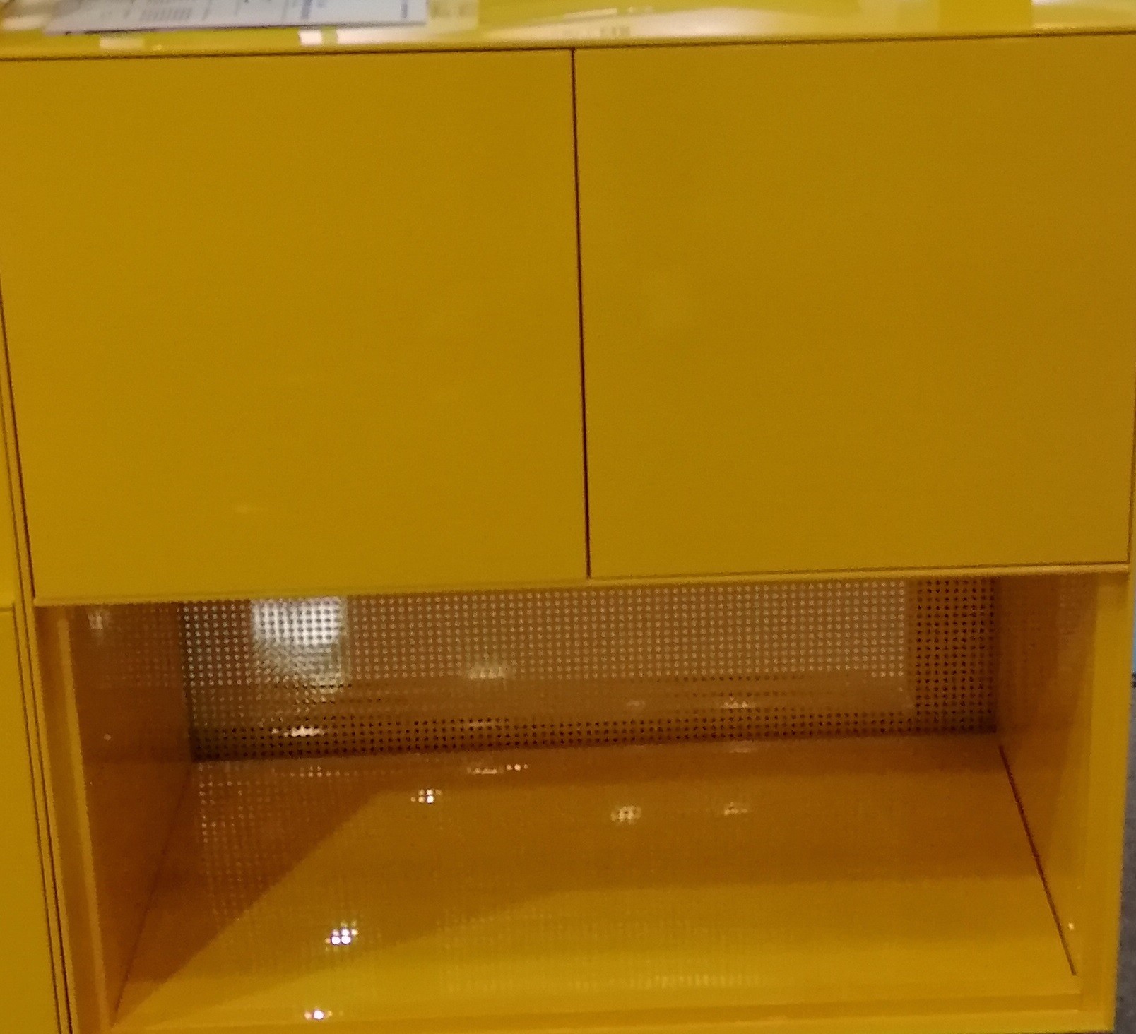 Durable Up Swing Door Down Open Steel Office Cupboard Slim Edge