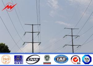 Quality ASTM A572 Galvanized Electrical 10KV ~ 500KV HDG Electric Steel Tubular Pole For Power Transmission Line wholesale