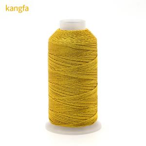 Quality High Tenacity Braided Embroidery Thread for Embroidery Machines Golden Shades Silver wholesale