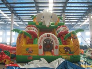 Quality commercial kids Virgin Forest inflatable bouncer, inflatable jumping castle for park wholesale