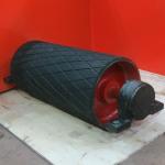 Temperature Resistant 10mm Rubber Lagging Pulley Conveying Large Stone