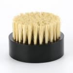 Comfortable Boar Bristle Beard Brush Round Black Sisal Mustache And Beard Brush