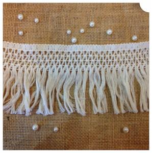 Quality Fashion design ODM cotton fringe trimming with knotted tassels for table cloth decoration wholesale
