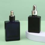 10ml 15ml 30ml 50ml Square shape Black White Color Perfume glass bottles with
