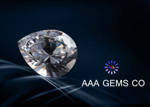 Quality Excellent Cut Supper White Pear Diamond Moissanite For Necklace wholesale