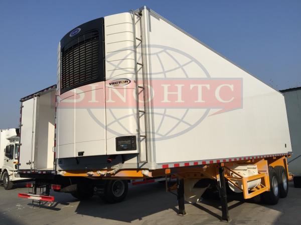 Double Alxe Refrigerated Semi Trailer , 40FT Refrigerated Enclosed Cargo