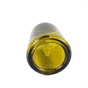 Quality Slanted Frosted Green Glass Bottles 30ml Empty Essential Oil Bottle wholesale