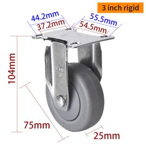 Quality PP Core Light Duty Casters Chrome Coating 3 Inch Castor Wheels wholesale