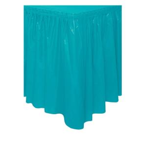 Quality KINSHUN Plastic Table Skirt Rectangle Lime Green Color Party Table Skirt wholesale