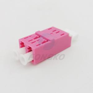 Quality Plastic Flangeless Optic Fiber Adapter LC / OM4 Duplex Metal Shutter wholesale