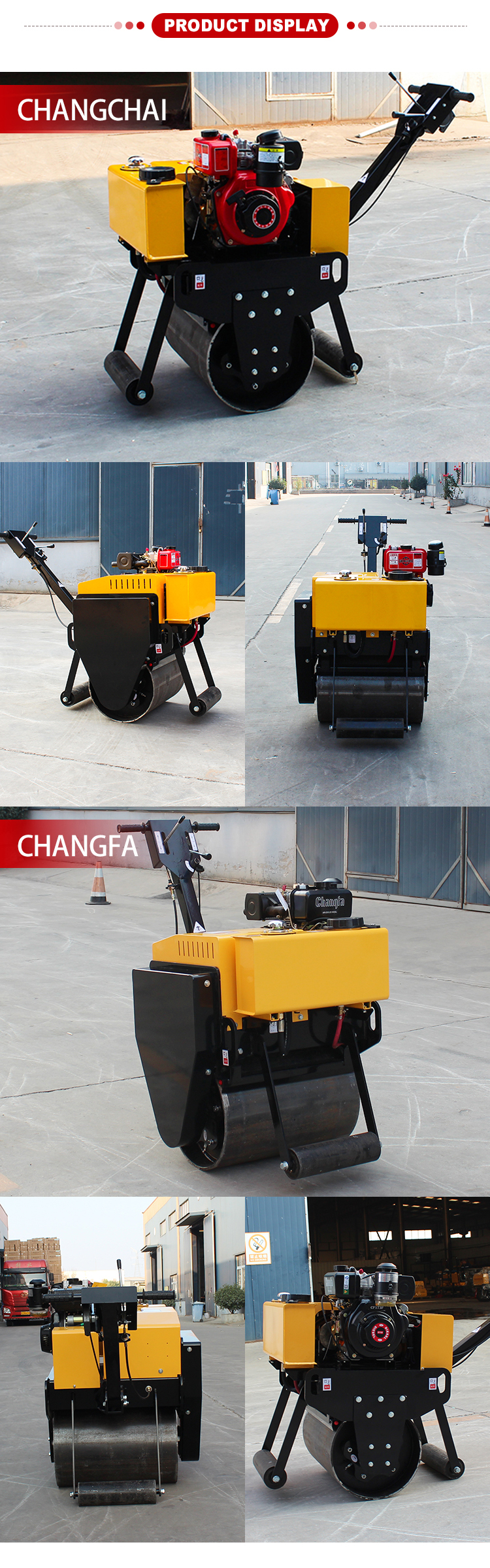 Road Construction Machinery 0.5 Ton Vibration Single Drum Road Roller with EPA Engine
