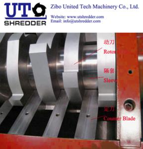 Quality low noise, low speed, big output - Double Shaft Shredder D2830 - plastic, trye, wood, metal, e-waste, bottle, shredding wholesale