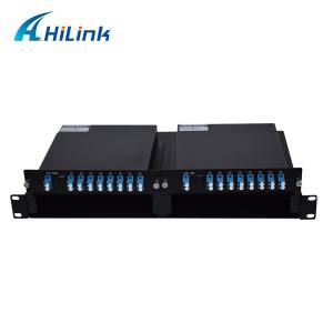 Quality 1U Rack DWDM MUX DEMUX 16CH CH35-CH50 Single Fiber LC UPC Connector wholesale