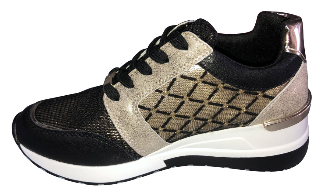 Hot Selling Women′s Casual Shoes Fashion Shoes Suede Leather Sneaker Sport Shoes Walking Jogging Running Shoes PU Shoes High Heel Lady Shoes