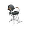 Buy cheap 5 Stars Base Salon Hair Styling Chairs Chrome Armrest With Wood Materials from wholesalers