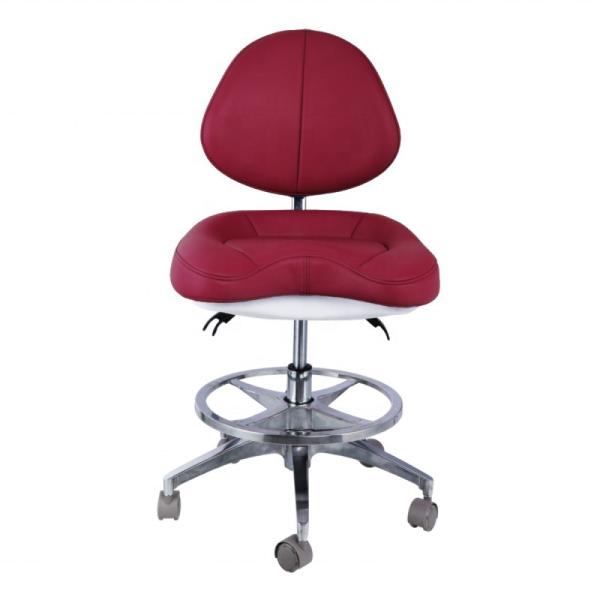Soft Leather Dentist Stool Unique Comfortable Seat Adjustable Height Dentist