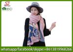 China supplier large flower jacquard wool feel long scarf 70*180cm 35% wool 65