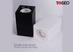 Black GU10 Cylindrical Square Surface Mounted Downlight 70x70xH115mm