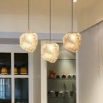 Modern Led Pendant Lamp Living Dining Room Bedroom Decoration Glass Stone