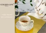 Europe coffee cups set Golden decal pattern British Porcelain Tea Set Ceramic